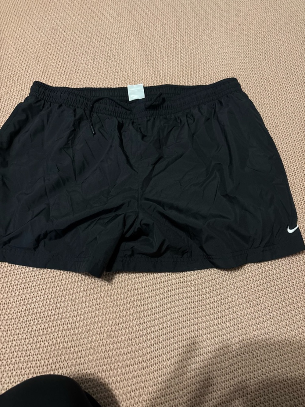 Nike Black Running Shorts with White Swoosh